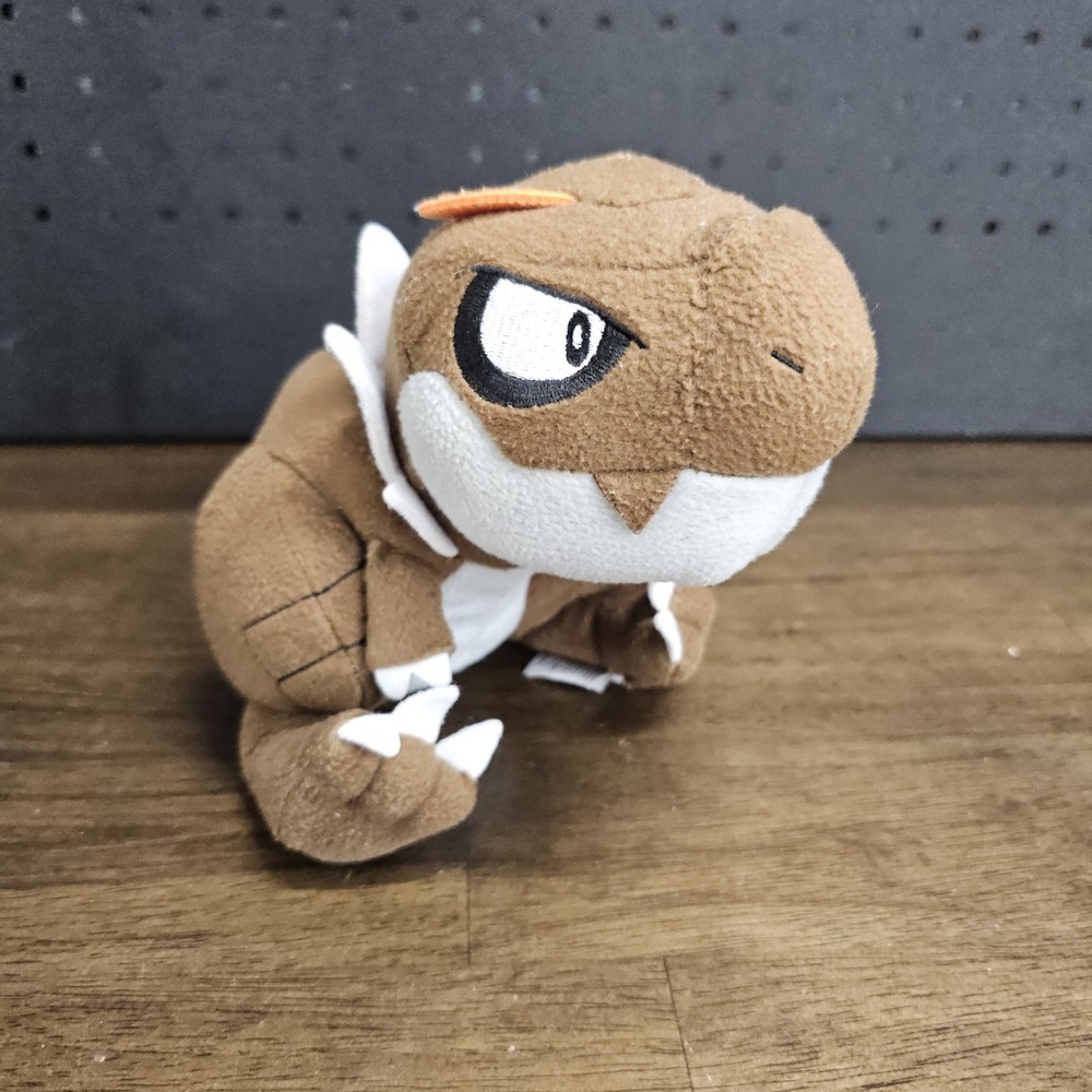 Pokemon XY Tyrunt Plush Stuffed Animal Toy Brown Dinosaur 7" 2014 Tomy
